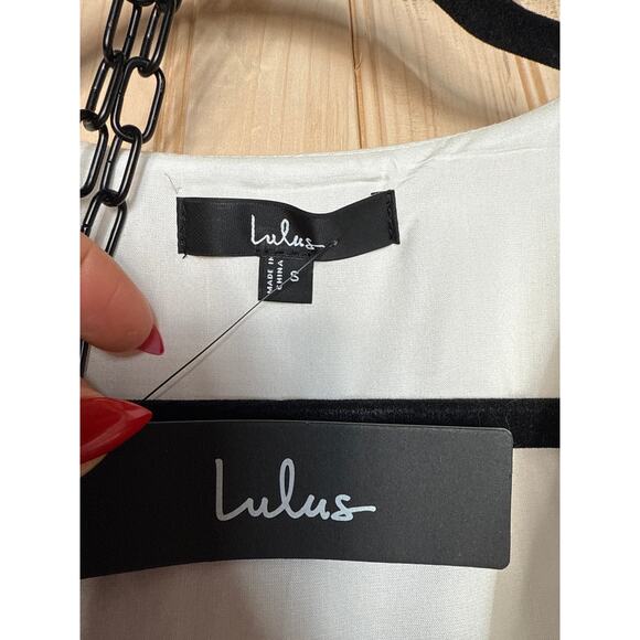 NWT Lulus Sicily Sweetheart White Button-Front Puff Sleeve Midi Dress Size S - Picture 6 of 7